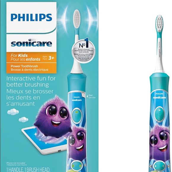 BNIB Philips Sonicare for Kids Bluetooth Rechargeable Electric Toothbrush BLUE - Picture 1 of 8